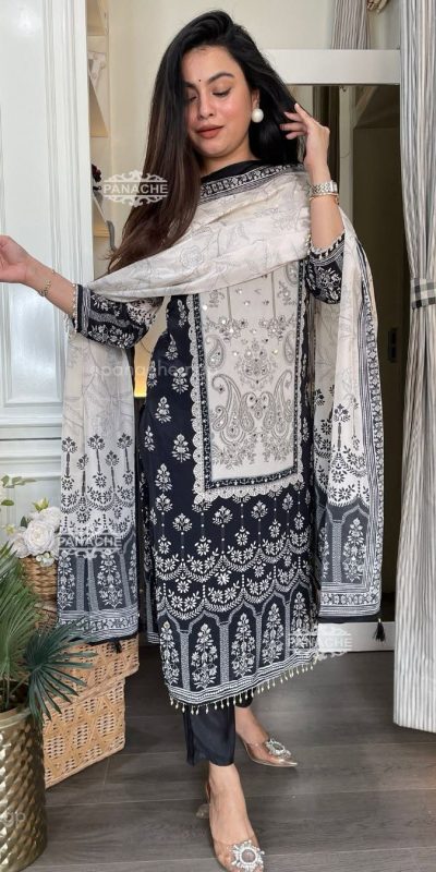 BE 337 White Color Chinon Printed Mirror Work Salwar Suit Casual, Wedding, Festive, Events . Expected Delivery 4-6 Working Days @1799/- only | Jump Suits, Salwar suit, Casual Suits, Creative suits, Designer Suits, Palazzo Suits, Party Wear Suits, Patiala Suits, Straight Suits
