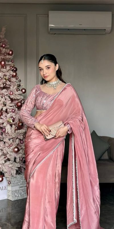 BE 335 Peach Color Crepe Silk With Kody Lace Work Saree Casual, Wedding, Festive, Events . Expected Delivery 4-6 Working Days @2099/- only | Sarees, Bollywood Sarees, Creative Sarees, Designer Sarees, Embroidered Sarees, Ethnic Saree, Modern Digital sarees, Party Wear Sarees