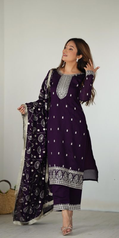 KB 276 Purple Color Rangoli Silk Sequence Jari Work Salwar Suit Casual, Wedding, Party, Festive, Events Etc.4-6 Working Days@ 2049/-only | Jump Suits, Salwar suit, Casual Suits, Creative suits, Designer Suits, Palazzo Suits, Party Wear Suits, Patiala Suits, Straight Suits