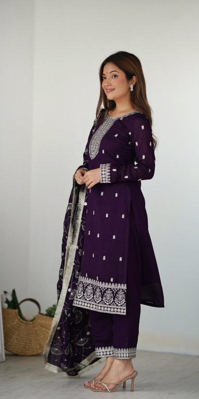 KB 276 Purple Color Rangoli Silk Sequence Jari Work Salwar Suit Casual, Wedding, Party, Festive, Events Etc.4-6 Working Days@ 2049/-only | Jump Suits, Salwar suit, Casual Suits, Creative suits, Designer Suits, Palazzo Suits, Party Wear Suits, Patiala Suits, Straight Suits