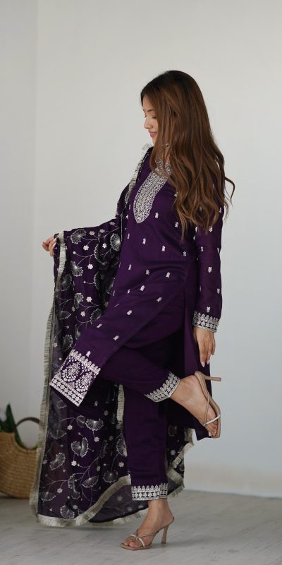 KB 276 Purple Color Rangoli Silk Sequence Jari Work Salwar Suit Casual, Wedding, Party, Festive, Events Etc.4-6 Working Days@ 2049/-only | Jump Suits, Salwar suit, Casual Suits, Creative suits, Designer Suits, Palazzo Suits, Party Wear Suits, Patiala Suits, Straight Suits