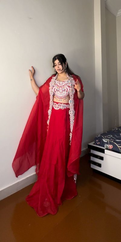 BE 338 Red Color Georgette Sequence Diamond Work Dhoti Suit Casual, Wedding, Festive, Events . Expected Delivery  4-6 Working Days @1999/- only      | Jump Suits, Salwar suit, Casual Suits, Creative suits, Designer Suits, Palazzo Suits, Party Wear Suits, Patiala Suits, Straight Suits