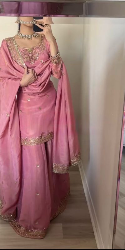 ZF 408 Peach Color Chinon Silk Sequence Work Salwar Suit Casual, Wedding, Festive, Events . Expected Delivery 4-6 Working Days @2049/- only | Jump Suits, Salwar suit, Casual Suits, Creative suits, Designer Suits, Palazzo Suits, Party Wear Suits, Patiala Suits, Straight Suits