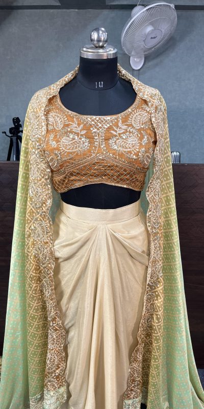 BD 1747 Orange Color Chinon Silk Embroidery Sequins Work Dhoti Suit Casual, Wedding, Party, Festive, Events Etc.4-6 Working Days@ 1999/-only | Jump Suits, Salwar suit, Casual Suits, Creative suits, Designer Suits, Palazzo Suits, Party Wear Suits, Patiala Suits, Straight Suits