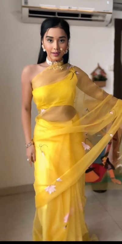 SC 237 Yellow Color Soft Organza Silk Ready To Wear Saree Casual, Wedding, Festive, Events . Expected Delivery  4-6 Working Days @1549/- only                                                                                                                                             | Sarees, Bollywood Sarees, Creative Sarees, Designer Sarees, Embroidered Sarees, Ethnic Saree, Modern Digital sarees, Party Wear Sarees