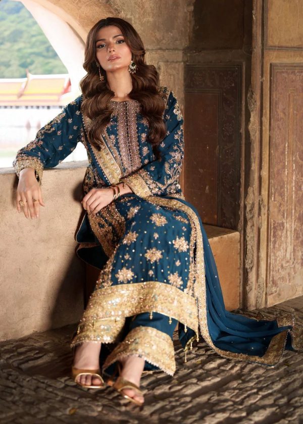 Navy Blue Georgette Sequence Work Salwar Suit - Image 4