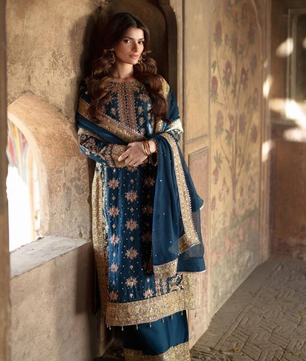 Navy Blue Georgette Sequence Work Salwar Suit - Image 5