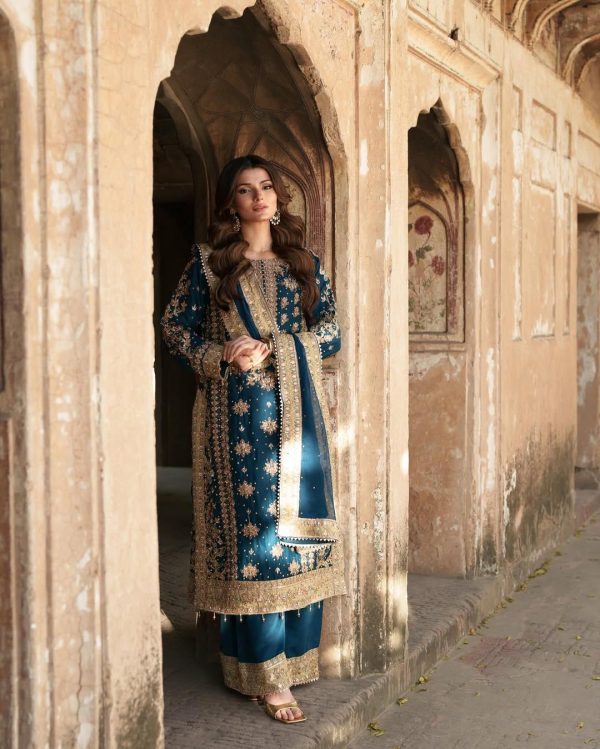 Navy Blue Georgette Sequence Work Salwar Suit - Image 8