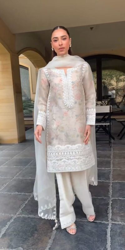 LG 1932 White Color Tobi Organza Printed With Embroidery Salwar Suit Casual, Wedding, Festive, Events . Expected Delivery  4-6 Working Days @2049/- only      | Jump Suits, Salwar suit, Casual Suits, Creative suits, Designer Suits, Palazzo Suits, Party Wear Suits, Patiala Suits, Straight Suits