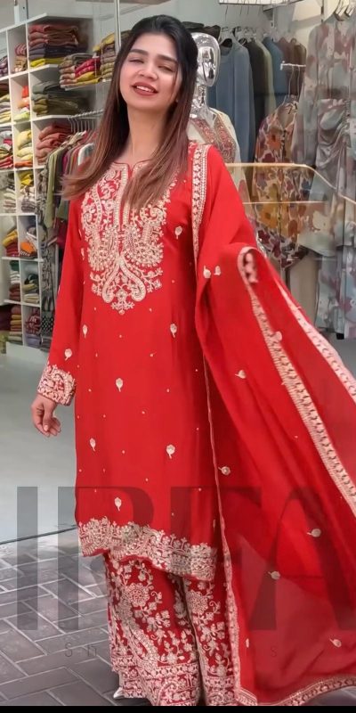 VLM 271 Red Color Chinon Silk With Embroidery Work Salwar Suit Casual, Wedding, Festive, Events . Expected Delivery 4-6 Working Days @2149/- only | Jump Suits, Salwar suit, Casual Suits, Creative suits, Designer Suits, Palazzo Suits, Party Wear Suits, Patiala Suits, Straight Suits