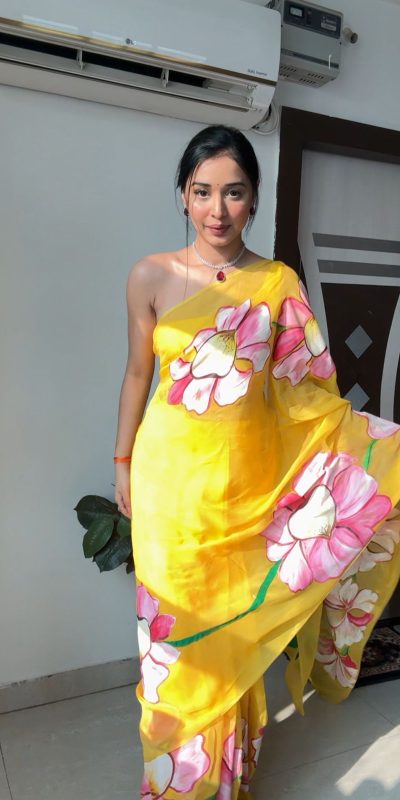 SC 228 Yellow Color Soft Organza Silk Ready To Wear Saree Casual, Wedding, Festive, Events . Expected Delivery 4-6 Working Days @1549/- only | Sarees, Bollywood Sarees, Creative Sarees, Designer Sarees, Embroidered Sarees, Ethnic Saree, Modern Digital sarees, Party Wear Sarees