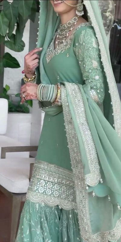 ZSR 3113 Firozi Color Chinon Embroidery Sequence Work Salwar Suit Casual, Wedding, Festive, Events . Expected Delivery 4-6 Working Days @2099/- only | Jump Suits, Salwar suit, Casual Suits, Creative suits, Designer Suits, Palazzo Suits, Party Wear Suits, Patiala Suits, Straight Suits