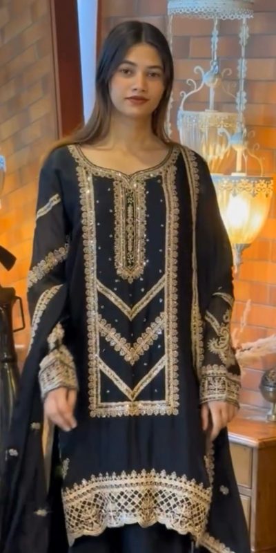 VLM 273 Black Color Georgette Embroidery Work Salwar Suit Casual, Wedding, Festive, Events . Expected Delivery 4-6 Working Days @2149/- only | Jump Suits, Salwar suit, Casual Suits, Creative suits, Designer Suits, Palazzo Suits, Party Wear Suits, Patiala Suits, Straight Suits