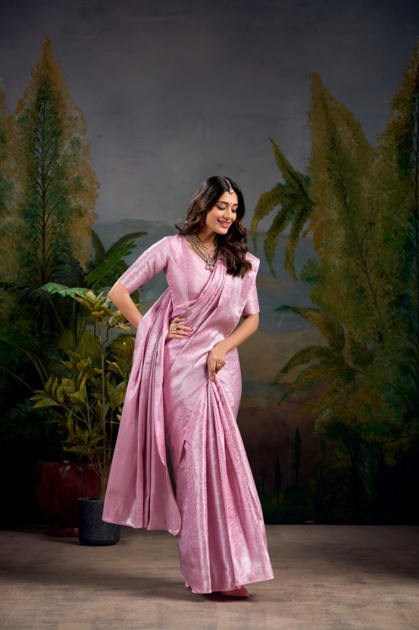 YNF 7404 Baby Pink Color Kanjivaram Zari Weaving Work Saree Casual, Wedding, Festive, Events . Expected Delivery  4-6 Working Days @1599/- only                                | Sarees, Bollywood Sarees, Creative Sarees, Designer Sarees, Embroidered Sarees, Ethnic Saree, Modern Digital sarees, Party Wear Sarees