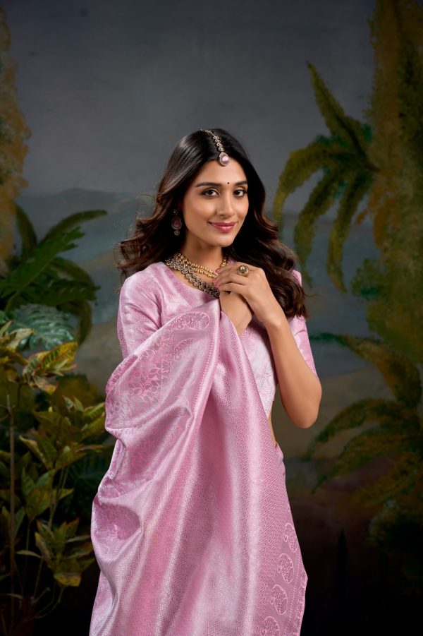 YNF 7404 Baby Pink Color Kanjivaram Zari Weaving Work Saree Casual, Wedding, Festive, Events . Expected Delivery  4-6 Working Days @1599/- only                                | Sarees, Bollywood Sarees, Creative Sarees, Designer Sarees, Embroidered Sarees, Ethnic Saree, Modern Digital sarees, Party Wear Sarees