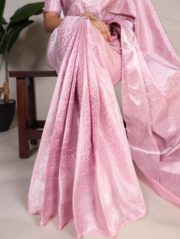 YNF 7404 Baby Pink Color Kanjivaram Zari Weaving Work Saree Casual, Wedding, Festive, Events . Expected Delivery  4-6 Working Days @1599/- only                                | Sarees, Bollywood Sarees, Creative Sarees, Designer Sarees, Embroidered Sarees, Ethnic Saree, Modern Digital sarees, Party Wear Sarees