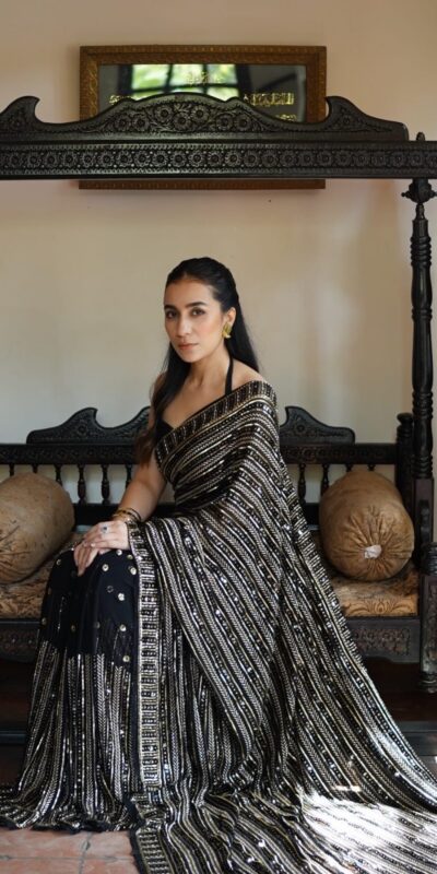 DF 3451 Black Color Faux Georgette 5mm Sequence Embroidery Work Saree Casual, Wedding, Festive, Events . Expected Delivery 4-6 Working Days @1799/- only | Sarees, Bollywood Sarees, Creative Sarees, Designer Sarees, Embroidered Sarees, Ethnic Saree, Modern Digital sarees, Party Wear Sarees