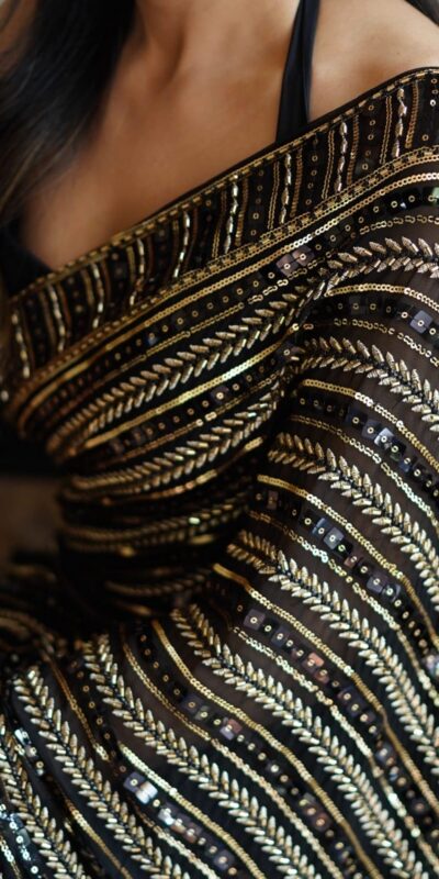 DF 3451 Black Color Faux Georgette 5mm Sequence Embroidery Work Saree Casual, Wedding, Festive, Events . Expected Delivery 4-6 Working Days @1799/- only | Sarees, Bollywood Sarees, Creative Sarees, Designer Sarees, Embroidered Sarees, Ethnic Saree, Modern Digital sarees, Party Wear Sarees