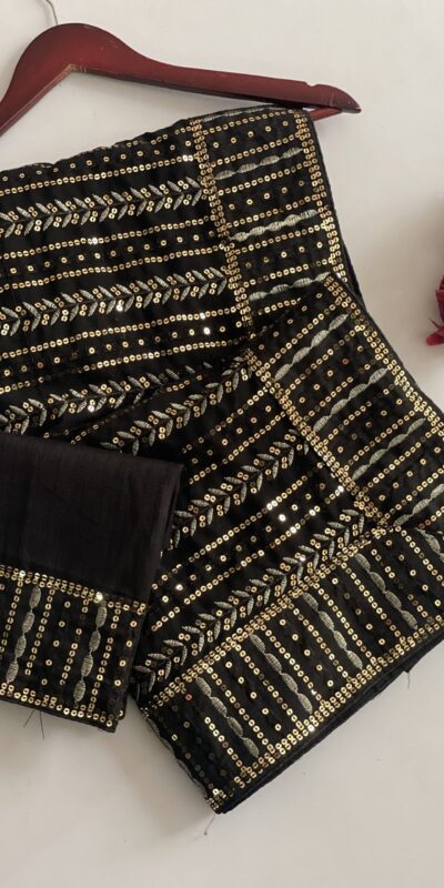DF 3451 Black Color Faux Georgette 5mm Sequence Embroidery Work Saree Casual, Wedding, Festive, Events . Expected Delivery 4-6 Working Days @1799/- only | Sarees, Bollywood Sarees, Creative Sarees, Designer Sarees, Embroidered Sarees, Ethnic Saree, Modern Digital sarees, Party Wear Sarees