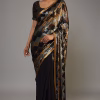 DF 3426 Black Color Georgette 5MM Sequins Embroidery Work Saree Casual, Wedding, Festive, Events . Expected Delivery  4-6 Working Days @1749/- only                                                 | Sarees, Bollywood Sarees, Creative Sarees, Designer Sarees, Embroidered Sarees, Ethnic Saree, Modern Digital sarees, Party Wear Sarees