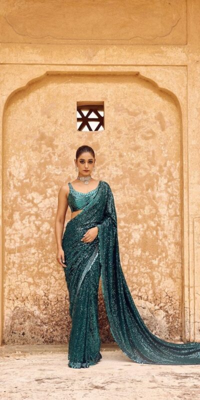 DF 3433 Blue Color Georgette 5mm Khichdi Sequence Embroidery Work Saree Casual, Wedding, Festive, Events . Expected Delivery 4-6 Working Days @1799/- only | Sarees, Bollywood Sarees, Creative Sarees, Designer Sarees, Embroidered Sarees, Ethnic Saree, Modern Digital sarees, Party Wear Sarees