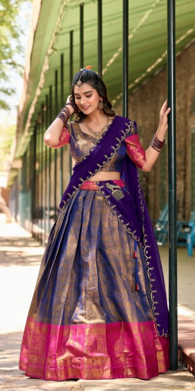 LNB 2020 Blue Color Kanjivaram Zari Weaving Work Lehenga Choli Wedding, Party, Festive, Events Etc. Delivery 4-6 Working Days Rs 1899 | Lehenga, Bollywood Lehenga, Creative Lehenga, Designer Lehenga, Embroidered Lehenga, Party Wear Lehenga