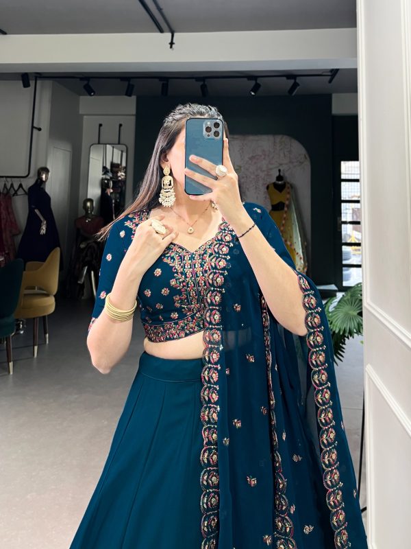 LNB 1416 Firozi Color Georgette Plain Lehenga Choli Wedding, Party, Festive, Events Etc. Delivery 4-6 Working Days Rs 3999 | Lehenga, Bollywood Lehenga, Creative Lehenga, Designer Lehenga, Embroidered Lehenga, Party Wear Lehenga