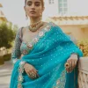 DF 3453 Firozi Color Faux Georgette 5mm Sequence Work Casual, Wedding, Festive, Events . Expected Delivery  4-6 Working Days @2099/- only                                                                                | Sarees, Bollywood Sarees, Creative Sarees, Designer Sarees, Embroidered Sarees, Ethnic Saree, Modern Digital sarees, Party Wear Sarees