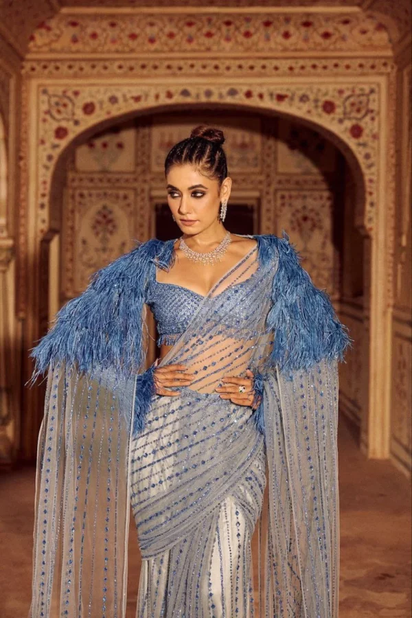 DF 3446 Firozi Color Mono Net 5mm Multy & Sequins Embroidery Work Saree Casual, Wedding, Festive, Events . Expected Delivery  4-6 Working Days @1759/- only                                                                                | Sarees, Bollywood Sarees, Creative Sarees, Designer Sarees, Embroidered Sarees, Ethnic Saree, Modern Digital sarees, Party Wear Sarees