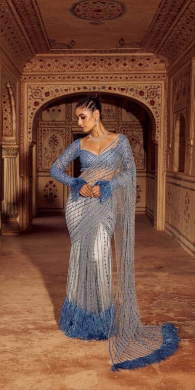 DF 3446 Firozi Color Mono Net 5mm Multy & Sequins Embroidery Work Saree Casual, Wedding, Festive, Events . Expected Delivery  4-6 Working Days @1759/- only                                                                                | Sarees, Bollywood Sarees, Creative Sarees, Designer Sarees, Embroidered Sarees, Ethnic Saree, Modern Digital sarees, Party Wear Sarees