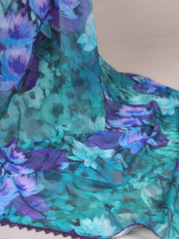 YNF 7037 Firozi Color Weightless Marbal Floral Printed Lace Border Saree Casual, Wedding, Festive, Events . Expected Delivery  4-6 Working Days @1549/- only                                                                                | Sarees, Bollywood Sarees, Creative Sarees, Designer Sarees, Embroidered Sarees, Ethnic Saree, Modern Digital sarees, Party Wear Sarees