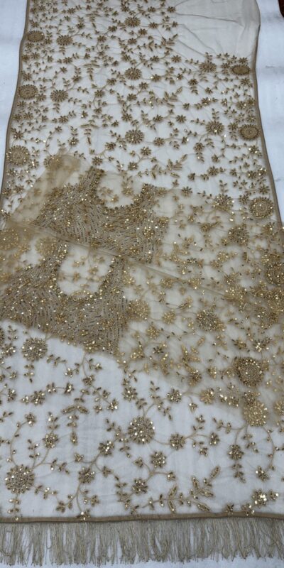DF 3454 Gold Color Mono Net Multi Sequence Embroidery Work Casual, Wedding, Festive, Events . Expected Delivery 4-6 Working Days @1799/- only | Sarees, Bollywood Sarees, Creative Sarees, Designer Sarees, Embroidered Sarees, Ethnic Saree, Modern Digital sarees, Party Wear Sarees