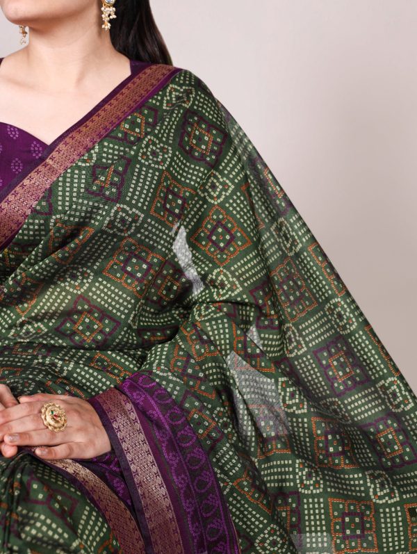 YNF 7046 Green Color Polyester Chanderi Print Zari Weaving Work Saree Casual, Wedding, Festive, Events . Expected Delivery  4-6 Working Days @1549/- only                                                                                | Sarees, Bollywood Sarees, Creative Sarees, Designer Sarees, Embroidered Sarees, Ethnic Saree, Modern Digital sarees, Party Wear Sarees