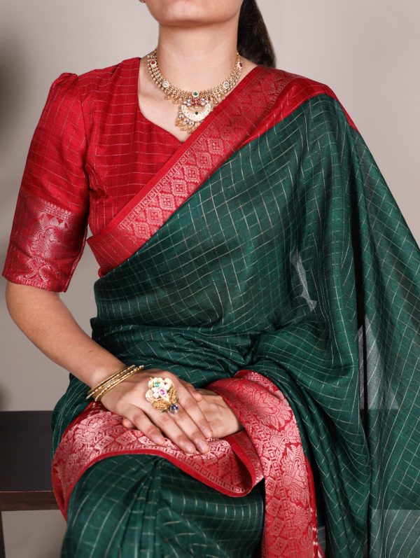 YNF 7029 Green Color Tussar Chex Patola Print Weaving Work Border Saree Casual, Wedding, Festive, Events . Expected Delivery  4-6 Working Days @1499/- only                                | Sarees, Bollywood Sarees, Creative Sarees, Designer Sarees, Embroidered Sarees, Ethnic Saree, Modern Digital sarees, Party Wear Sarees