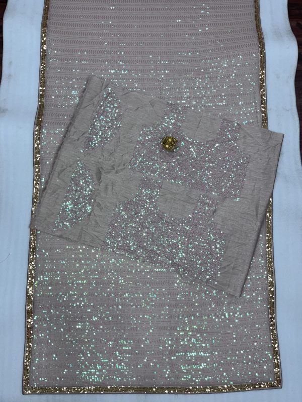 DF 3416 Grey Color Georgette Rainbow Sequins Embroidery Work Saree Casual, Wedding, Festive, Events . Expected Delivery  4-6 Working Days @1799/- only                                                                                | Sarees, Bollywood Sarees, Creative Sarees, Designer Sarees, Embroidered Sarees, Ethnic Saree, Modern Digital sarees, Party Wear Sarees