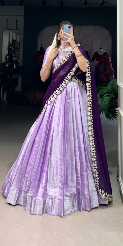 LNB 2013 Lavender Color Jacquard Silk weaving work Lehenga Choli Wedding, Party, Festive, Events Etc. Delivery 4-6 Working Days Rs 2999 | Lehenga, Bollywood Lehenga, Creative Lehenga, Designer Lehenga, Embroidered Lehenga, Party Wear Lehenga