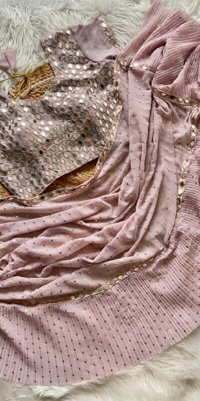 DF 3455 Light Peach Color Faux Georgette Embroidery Sequins Work Saree Casual, Wedding, Festive, Events . Expected Delivery 4-6 Working Days @1999/- only | Sarees, Bollywood Sarees, Creative Sarees, Designer Sarees, Embroidered Sarees, Ethnic Saree, Modern Digital sarees, Party Wear Sarees