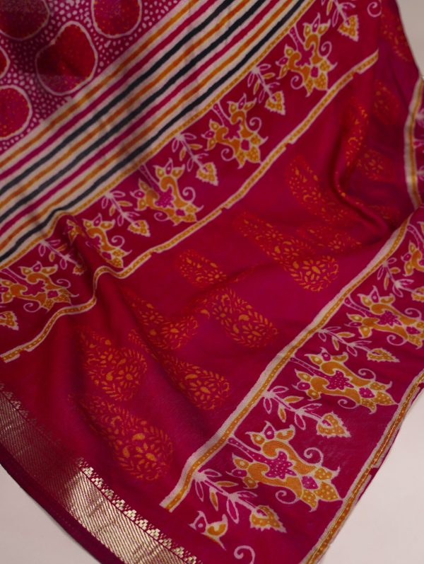 YNF 7045 Maroon Color Polyester Viscose Chanderi Printed Border Saree Casual, Wedding, Festive, Events . Expected Delivery  4-6 Working Days @1499/- only                                | Sarees, Bollywood Sarees, Creative Sarees, Designer Sarees, Embroidered Sarees, Ethnic Saree, Modern Digital sarees, Party Wear Sarees