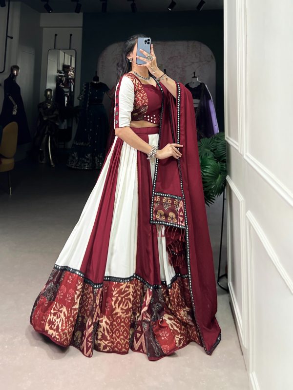 LNB 1714 Maroon Color Pure Rayon Plain Printed With Paper Mirror Work Lehenga Choli Wedding, Party, Festive, Events Etc. Delivery 4-6 Working Days Rs 3599 | Lehenga, Bollywood Lehenga, Creative Lehenga, Designer Lehenga, Embroidered Lehenga, Party Wear Lehenga