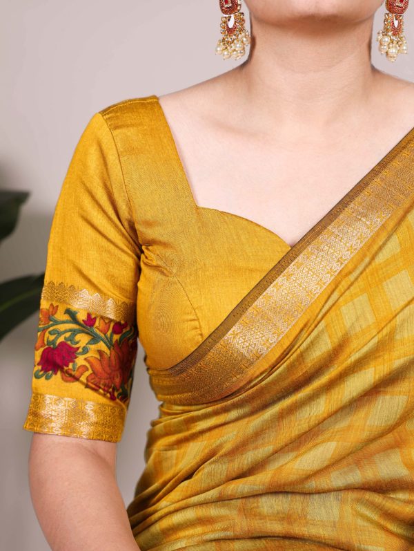 YNF 7035 Mustard Color Polyester Chanderi Printed Zari Weaving Work Saree Casual, Wedding, Festive, Events . Expected Delivery  4-6 Working Days @1549/- only                                                                                | Sarees, Bollywood Sarees, Creative Sarees, Designer Sarees, Embroidered Sarees, Ethnic Saree, Modern Digital sarees, Party Wear Sarees