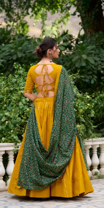 LNB 1697 Mustard Color Pure Cotton Plain With Gota Patti Touch Up Lehenga Choli Wedding, Party, Festive, Events Etc. Delivery 4-6 Working Days Rs 3499 | Lehenga, Bollywood Lehenga, Creative Lehenga, Designer Lehenga, Embroidered Lehenga, Party Wear Lehenga