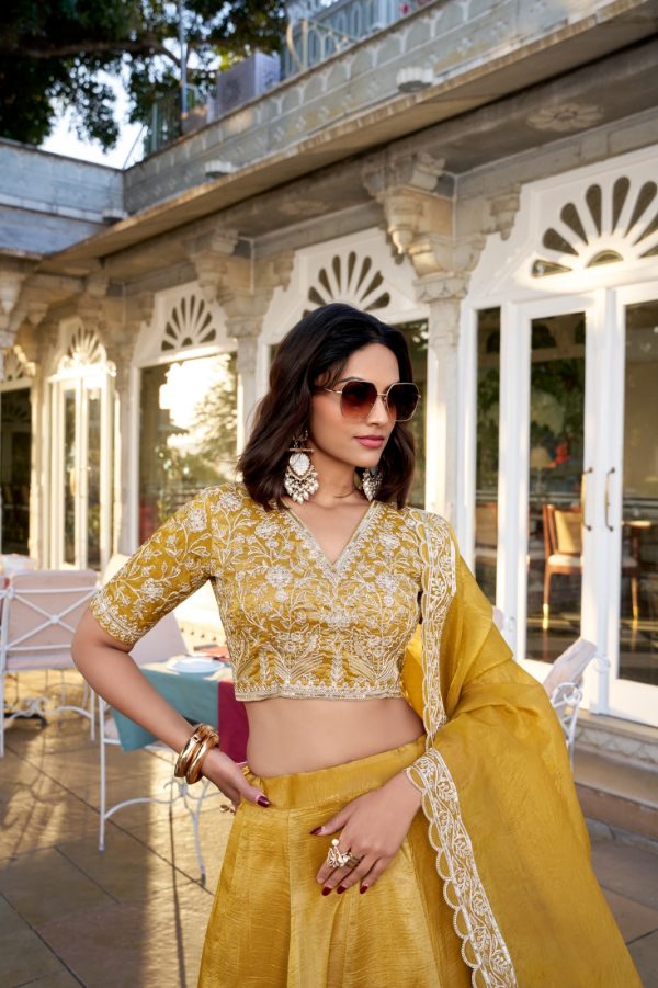 LNB 1424 Mustard Color Mustard Goldie Plain Lehenga Choli Wedding, Party, Festive, Events Etc. Delivery 4-6 Working Days Rs 3199 | Lehenga, Bollywood Lehenga, Creative Lehenga, Designer Lehenga, Embroidered Lehenga, Party Wear Lehenga