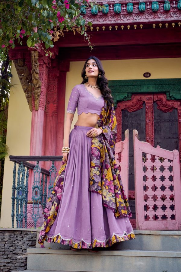 LNB 1237 Mustard Color Vichitra Sequins and Embroidery Work Kalamkari Lehenga Choli Wedding, Party, Festive, Events Etc. Delivery 4-6 Working Days Rs 3299 | Lehenga, Bollywood Lehenga, Creative Lehenga, Designer Lehenga, Embroidered Lehenga, Party Wear Lehenga