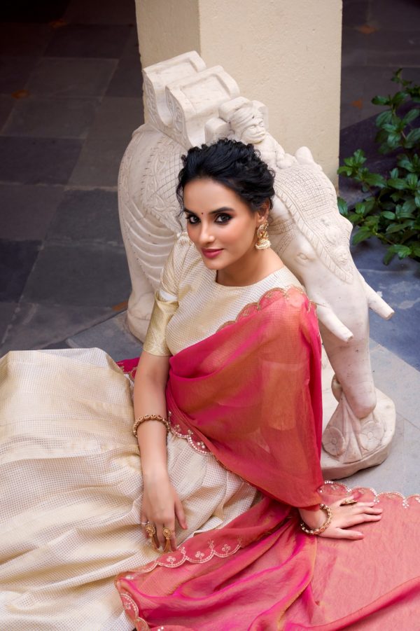 LNB 2011 Off White Color Jacquard Chex Zari Weaving Work Lehenga Choli Wedding, Party, Festive, Events Etc. Delivery 4-6 Working Days Rs 2099 | Lehenga, Bollywood Lehenga, Creative Lehenga, Designer Lehenga, Embroidered Lehenga, Party Wear Lehenga