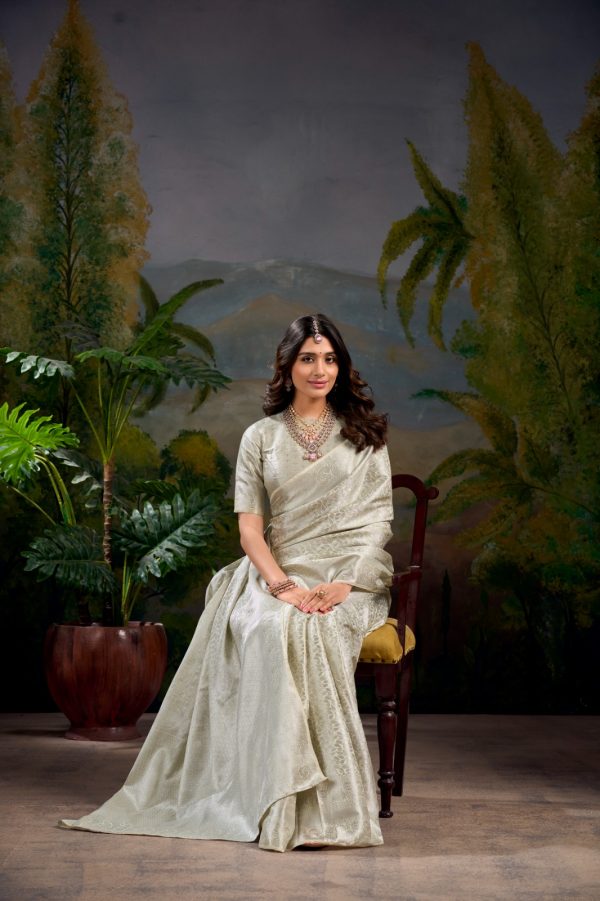 YNF 7404 Off White Color Kanjivaram Zari Weaving Work Saree Casual, Wedding, Festive, Events . Expected Delivery  4-6 Working Days @1599/- only                                | Sarees, Bollywood Sarees, Creative Sarees, Designer Sarees, Embroidered Sarees, Ethnic Saree, Modern Digital sarees, Party Wear Sarees