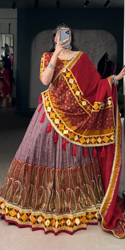LNB 1745 Onion Color Tasar Silk Kashmiri Foil Print Gamthi Work Sequins Lehenga Choli Wedding, Party, Festive, Events Etc. Delivery 4-6 Working Days Rs 2999 | Lehenga, Bollywood Lehenga, Creative Lehenga, Designer Lehenga, Embroidered Lehenga, Party Wear Lehenga