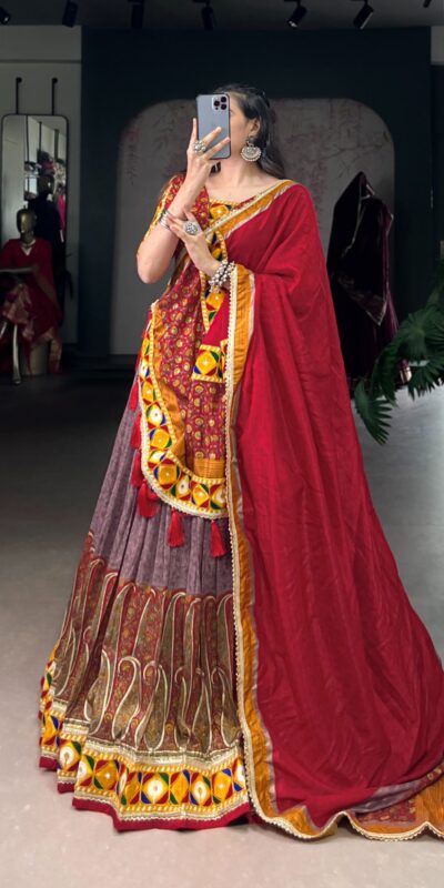 LNB 1745 Onion Color Tasar Silk Kashmiri Foil Print Gamthi Work Sequins Lehenga Choli Wedding, Party, Festive, Events Etc. Delivery 4-6 Working Days Rs 2999 | Lehenga, Bollywood Lehenga, Creative Lehenga, Designer Lehenga, Embroidered Lehenga, Party Wear Lehenga
