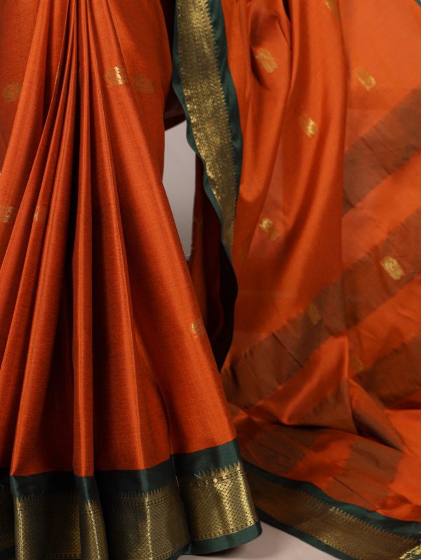YNF 7406 Orange Color Cotton Silk Weaving Work Paithani Concept Saree Casual, Wedding, Festive, Events . Expected Delivery  4-6 Working Days @1449/- only                                                                                | Sarees, Bollywood Sarees, Creative Sarees, Designer Sarees, Embroidered Sarees, Ethnic Saree, Modern Digital sarees, Party Wear Sarees