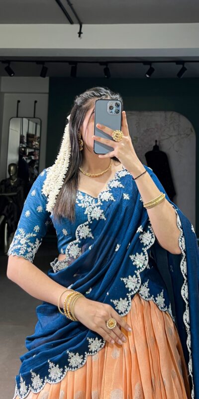 LNB 2024 Orange Color Zari Kota Weaving Work Sequins Thread Embroidery Lehenga Choli Festive Party Wedding, Events etc. Delivery 4-6 Working Days @2999/- | Lehenga, Bollywood Lehenga, Creative Lehenga, Designer Lehenga, Embroidered Lehenga, Party Wear Lehenga