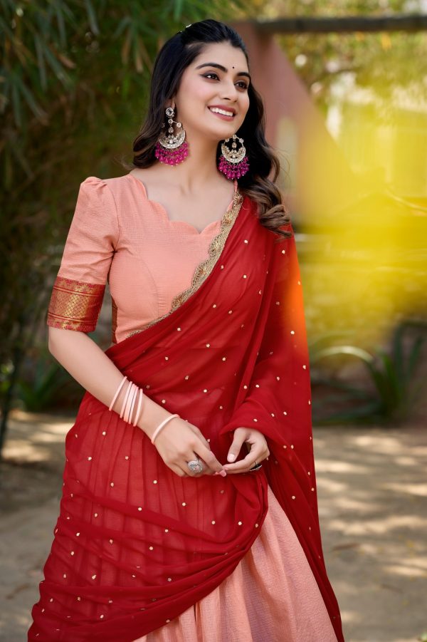 LNB1518 Pink Color Cotton Silk Thread Embroidery Work Lehenga Choli Wedding, Party, Festive, Events Etc. Delivery 4-6 Working Days Rs 2999 | Lehenga, Bollywood Lehenga, Creative Lehenga, Designer Lehenga, Embroidered Lehenga, Party Wear Lehenga
